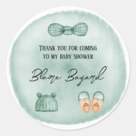Het is een jongen in Mint Green Baby shower Dank j Ronde Sticker