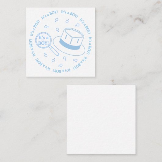 Het is een jongen! informatiekaartje (Voorkant / Achterkant)