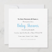 Het is een jongen, je eigen foto, baby shower kaar (Achterkant)