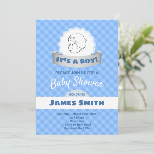 Het is een jongen kaart (Staand voorkant)