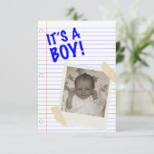 Het is een jongen kaart (Staand voorkant)