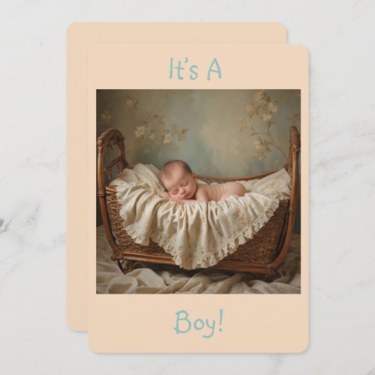 Het is een jongen kaart (Voorkant / Achterkant)