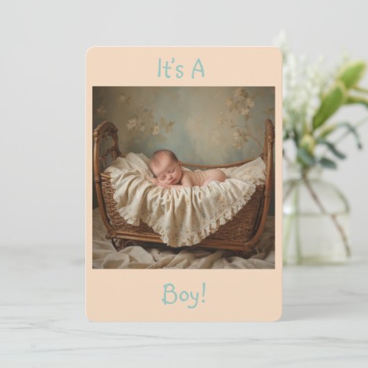 Het is een jongen kaart (Staand voorkant)