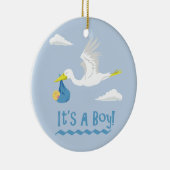 Het is een jongen! keramisch ornament (Rechts)