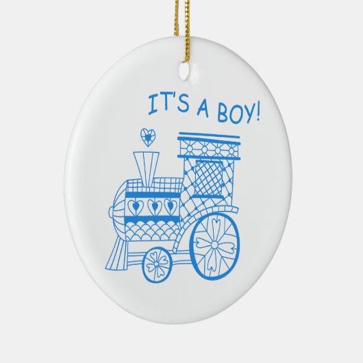 Het is een jongen keramisch ornament (Rechts)