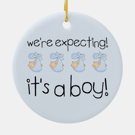 Het is een jongen keramisch ornament (Achterkant)