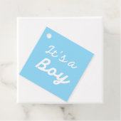 ׳Het is een Jongen׳ Klassieke Roze Baby Shower Bedankjes Labels (In situ)