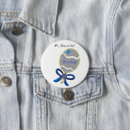 Het is een jongen Knop voor nieuwe aanstaande moed Ronde Button 7,6 Cm