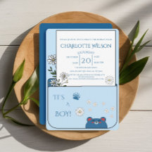Het is een jongen! Knuffel Beer & Madeliefjes Baby