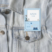 Het is een jongen! Knuffel Beer & Madeliefjes Bloe Button (Insitu)