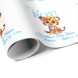Het is een jongen! l Custom Baby shower Cadeaupapier