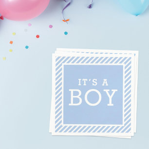 Het is een jongen  Licht blauw Baby Genderfeest Servetten