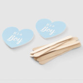 Het is een jongen, lichtblauw baby shower, seksesp handwaaier (Niet-gemonteerd)