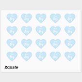 Het is een jongen, lichtblauw baby shower, seksesp hart sticker (Vel)