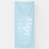 Het is een jongen, lichtblauw baby shower, seksesp spandoek (Verticaal)