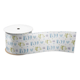 Het is een jongen lint voor een nieuwe baby
