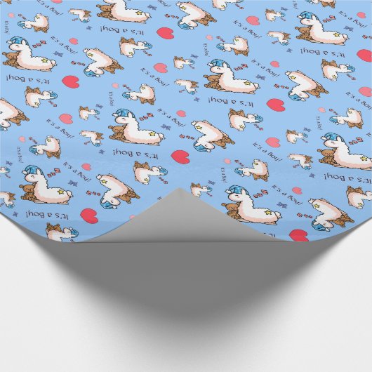 Het is een jongen Llama. Cadeaupapier (Hoek)