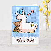 Het is een jongen Llama. Kaart (Gele Bloem)