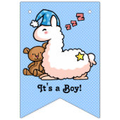 Het is een jongen Llama. Vlaggetjes (Tweede vlag)