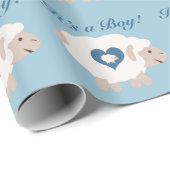 Het is een jongen! Mama Sheep Cadeaupapier (Rol Hoek)