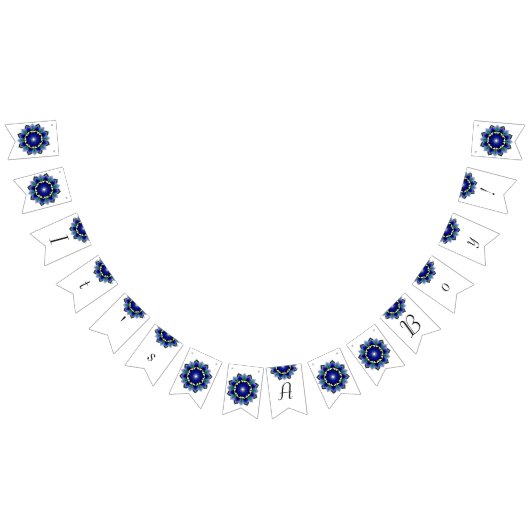 Het is een jongen! Mandala in donkerblauw Vlaggetjes (Alle)