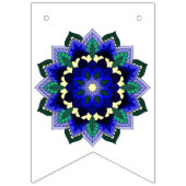 Het is een jongen! Mandala in donkerblauw Vlaggetjes (Tweede vlag)