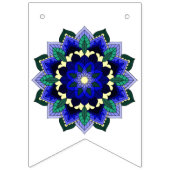 Het is een jongen! Mandala in donkerblauw Vlaggetjes (Eerste vlag)