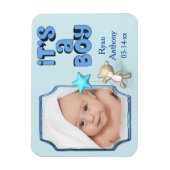 Het is een jongen met foto en Baby Beer Magneet (Verticaal)