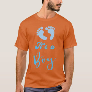 Het is een jongen met voeten Baby Shower Feestje v T-shirt