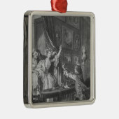 Het is een jongen metalen ornament (Rechts)