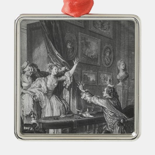 Het is een jongen metalen ornament (Voorkant)