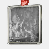 Het is een jongen metalen ornament (Links)