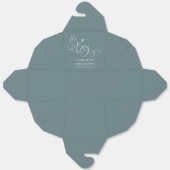 Het is een jongen! Modern Minimal Calligraphy Baby Bedankdoosjes (Ongevouwen)