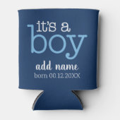 Het is een jongen - Modern, Whimsical Baby Name an Blikjeskoeler (Voorkant)