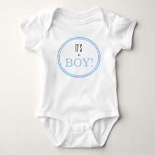 Het is een jongen! Moderne blauwe baby geslacht on Romper