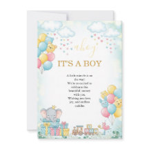Het is een jongen Mooie baby shower uitnodigingska