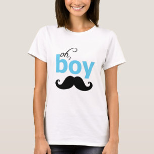 Het is een Jongen Mustache Baby shower Moederschap T-shirt