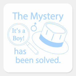Het is een jongen! Mystery opgelost Vierkante Sticker