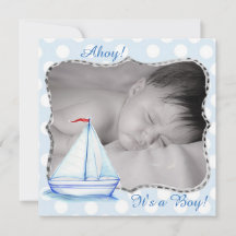 Het is een jongen, Nautical Birth Announcement