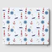 Het is een jongen, Nautical Oceanic Baby shower Gu Gastenboek (Achterkant)