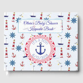 Het is een jongen, Nautical Oceanic Baby shower Gu Gastenboek (Voorkant)