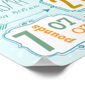 Het is een jongen! Nieuw Baby Stats Cute Arrow-Pos Poster (Hoek)