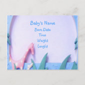 Het is een jongen nieuwe baby aankondiging (Achterkant)