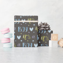 Het Is Een Jongen Nieuwe Baby Inpakpapier