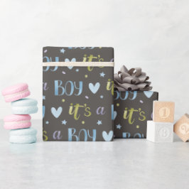 Het Is Een Jongen Nieuwe Baby Inpakpapier