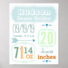 Het is een jongen! Nieuwe baby statistieken Cute A Poster