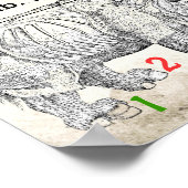 Het is een jongen! Nieuwe Baby Stats Rhinoceros Poster (Hoek)