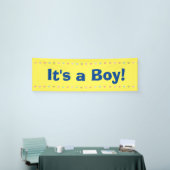Het is een jongen - nieuwe babyaankondiging spandoek (Beurs)