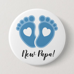 "Het is een jongen!" Nieuwe Papa Button