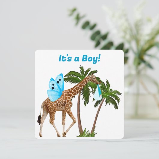 Het is een Jongen Notecard Feestdagenkaart (Staand voorkant)